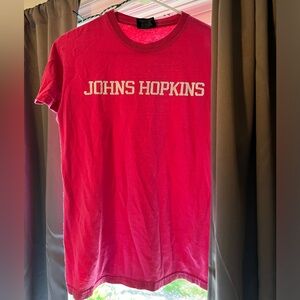 John Hopkins pink t-shirt